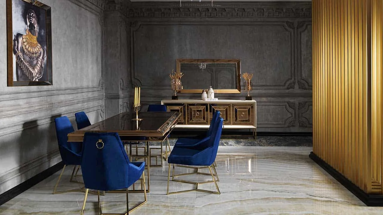 magasin-meuble-mulhouse-salle-a-manger-versace-blue-5 Versace Blue Salle à Manger 4